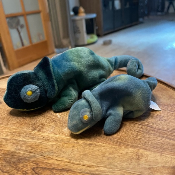 Chameleon (Mom and Baby) Beanie Baby Set lot of 2🦎🦎 - Picture 3 of 9